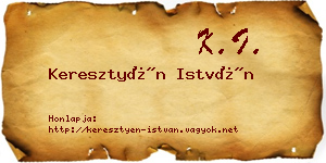 Keresztyén István névjegykártya